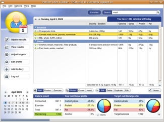 Perfect Diet Tracker Linux Food Diary